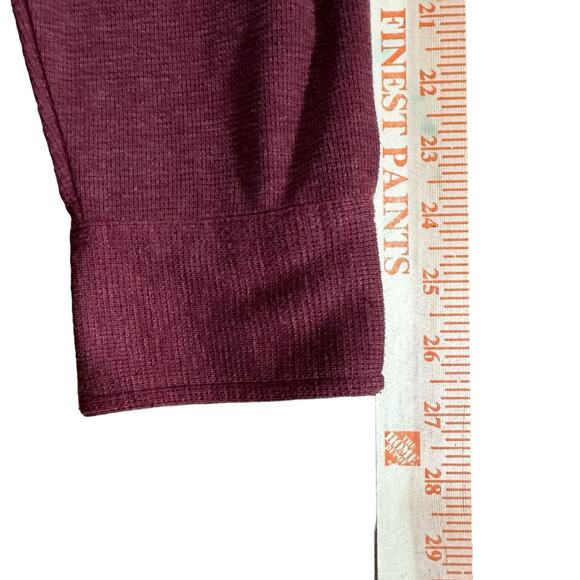 Bonobos Shirt XXL 2X Maroon Red Button Down Thermal Waffle Knit Long sleeve Wool - Picture 9 of 9